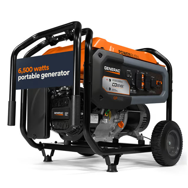 Generac GP6500 COsense Portable Generator front view