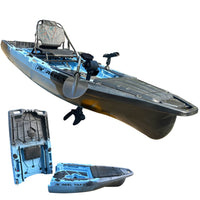 Reel Yaks - 10ft Recon Modular Prop Drive Pedal Fishing Kayak | 430lbs Capacity | 2 Piece