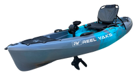 Reel Yaks - 9.5ft Raptor Modular Propeller Drive Pedal Fishing Kayak | 380lbs Capacity | 2 Piece
