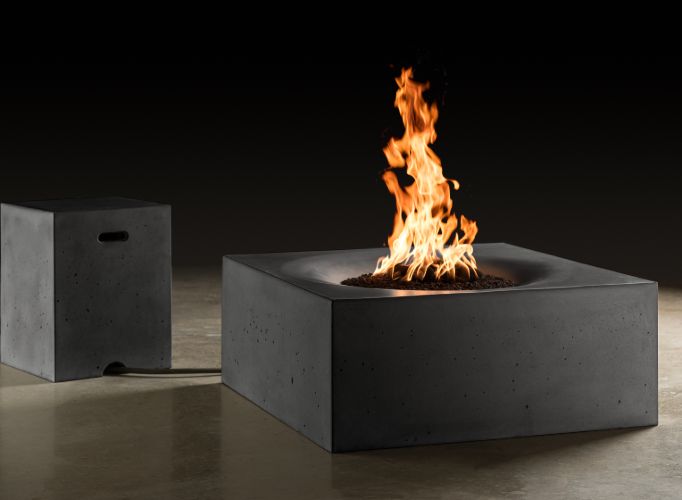 Slick Rock Horizon 36-inch Concrete Fire Table in Gray finish
