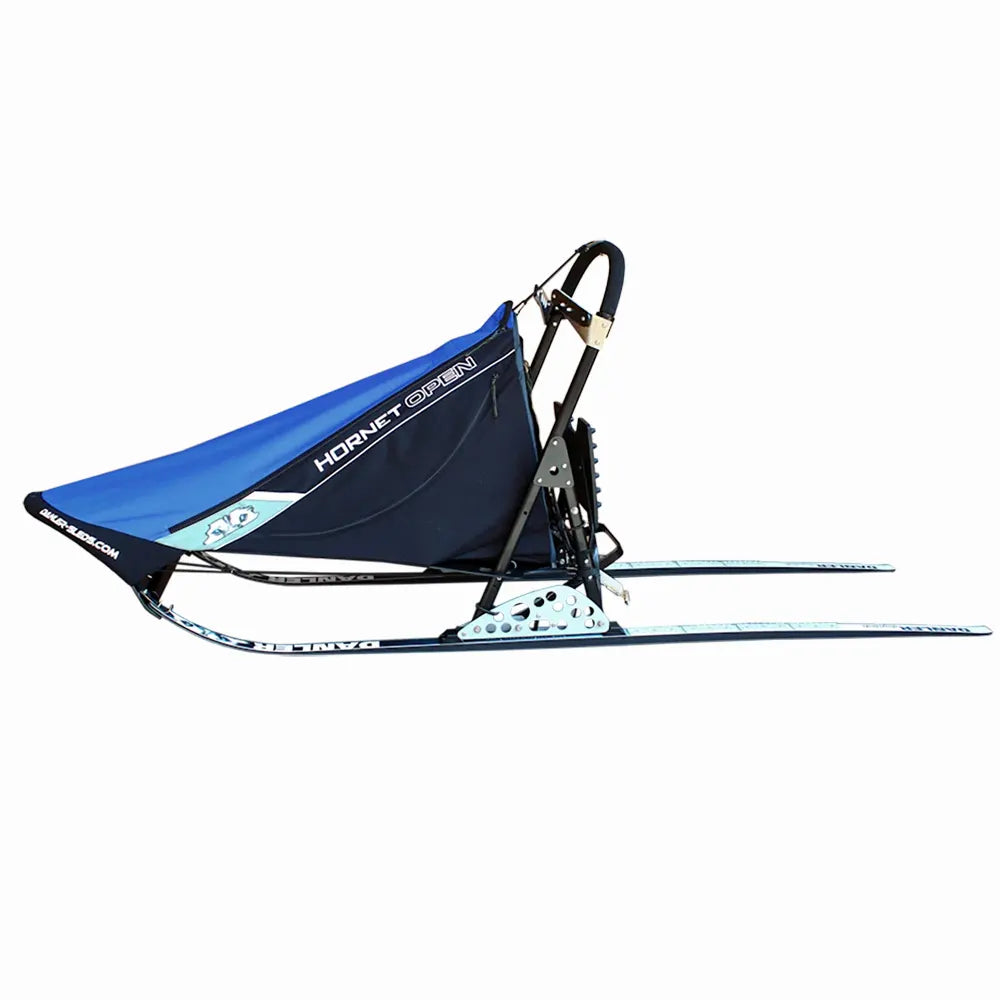 Danler Hornet Open sprint dog sled in blue - full side view