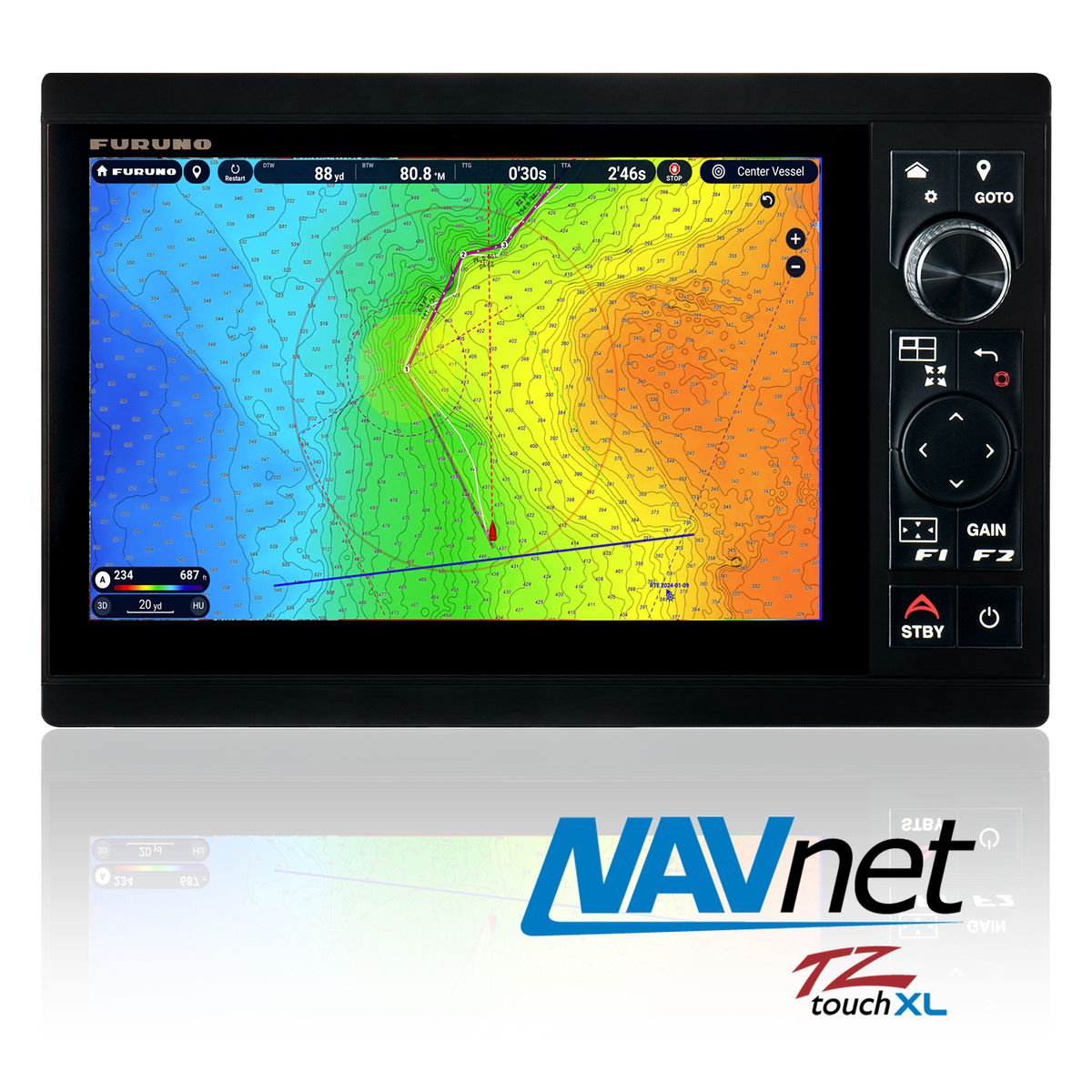 Furuno NavNet TZtouchXL TZT10X 10-inch Hybrid MFD - Front View