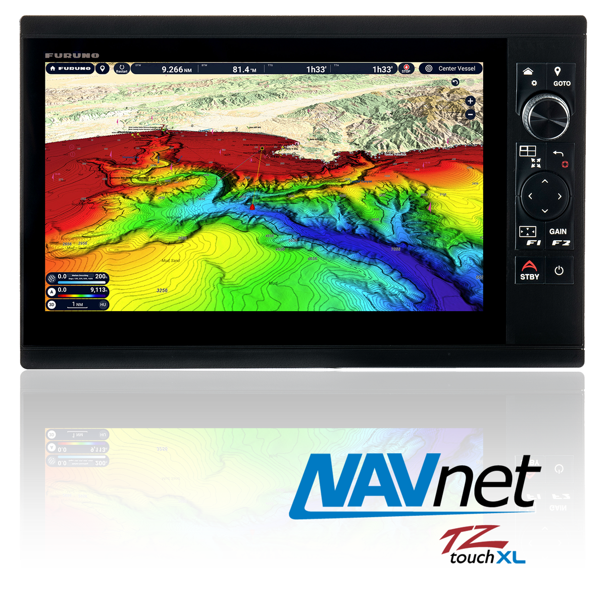 Furuno NavNet TZtouchXL TZT13X 13-inch Hybrid Touch MFD - front view