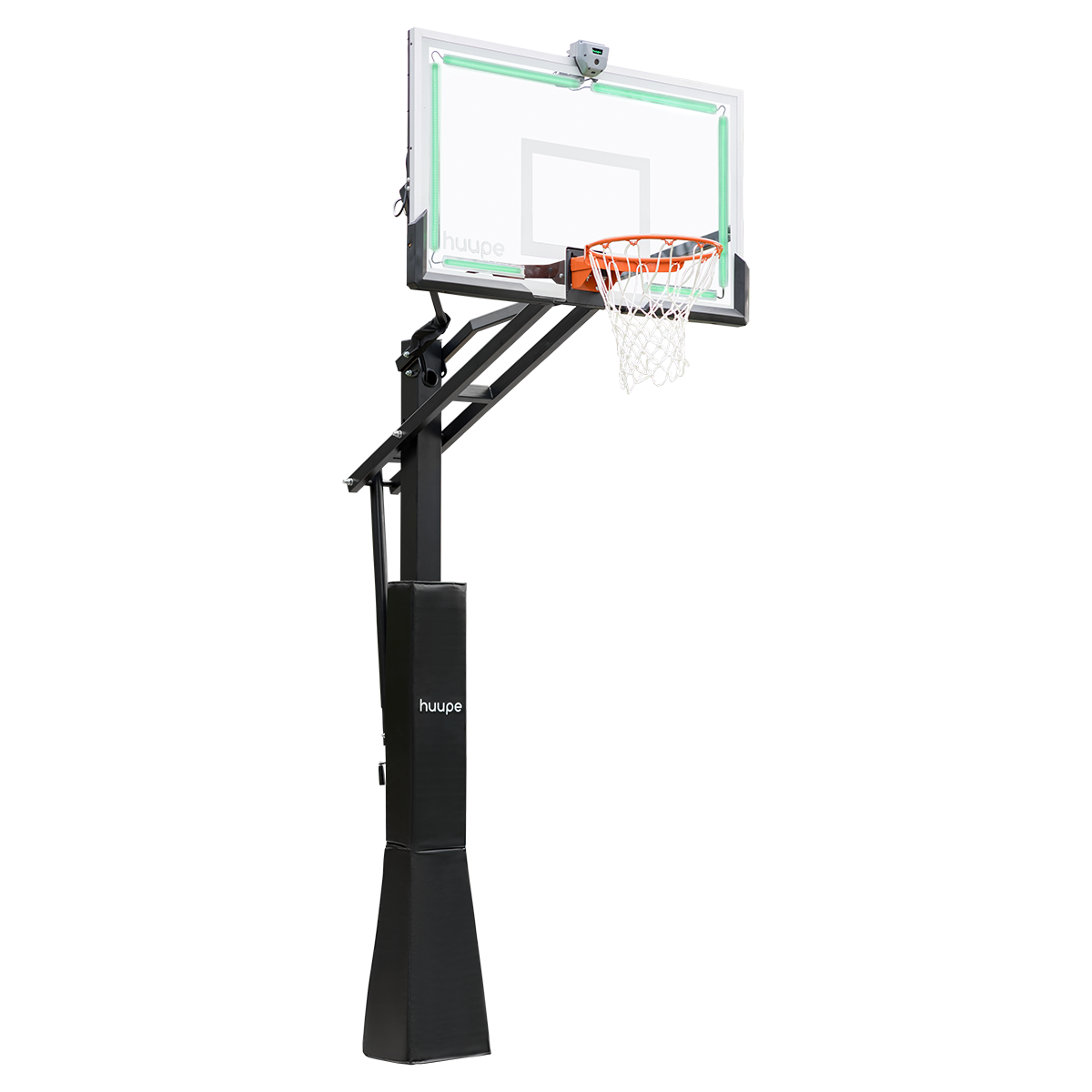 Huupe ARENA smart basketball hoop outdoor side view