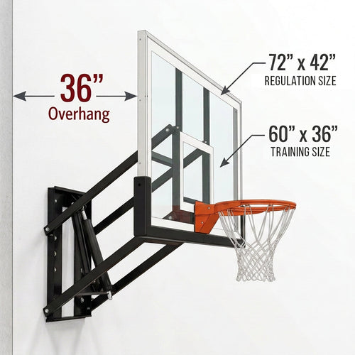HyperJam wall mount basketball hoop detail view