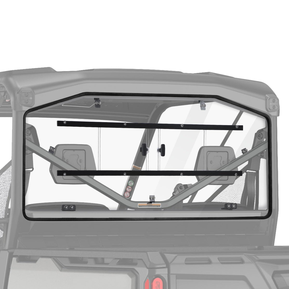 Kemimoto full framed soft doors installed on Can-Am Defender Max UTV - hero shot