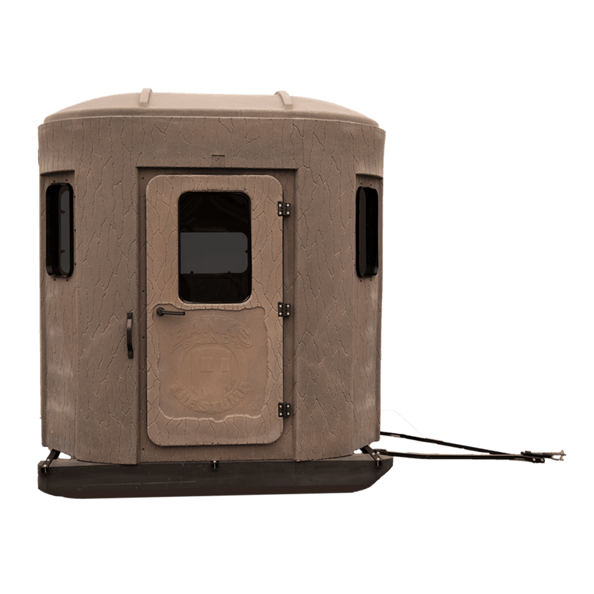 Banks Outdoors Stump 2 Scout Phantom Hunting Blind with tinted framed windows and sled base
