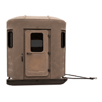 Banks Outdoors Stump 2 Scout Phantom Hunting Blind with tinted framed windows and sled base