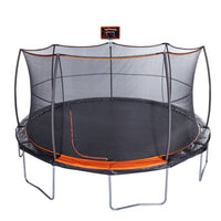 JumpKing 15' Trampoline - Outdoor/Indoor Recreational Trampoline with Basketball Hoop and Enclosure Net