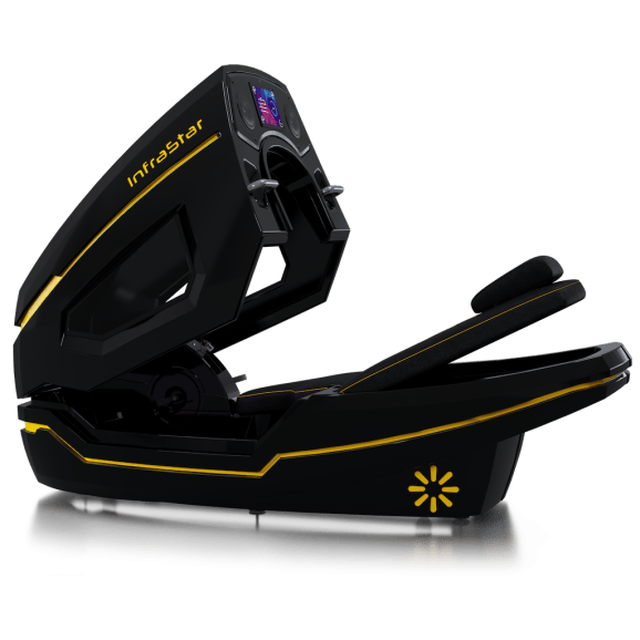 InfraStar Bike full view with incline position - Cryonick hyperbaric fitness bike