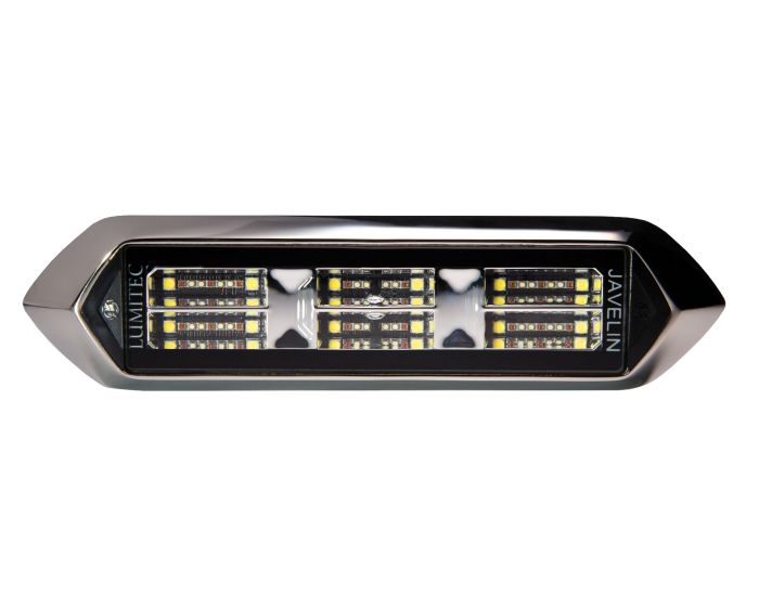 Lumitec Javelin 600X Underwater Light - front view, polished housing