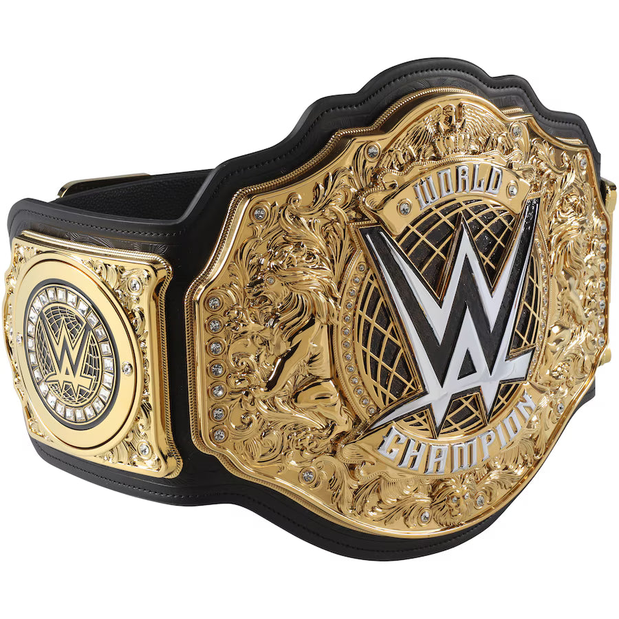 Jey Uso WWE Autographed World Heavyweight Championship Replica Title Belt with And New 4-19-25 Inscription - front view