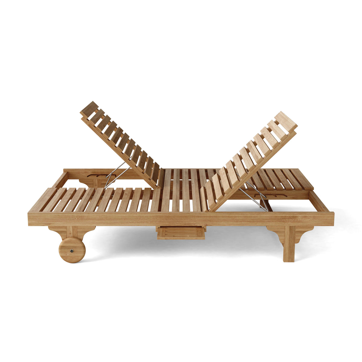 Anderson Teak Bel-Air Double Sun Lounger with Reclining Backrest