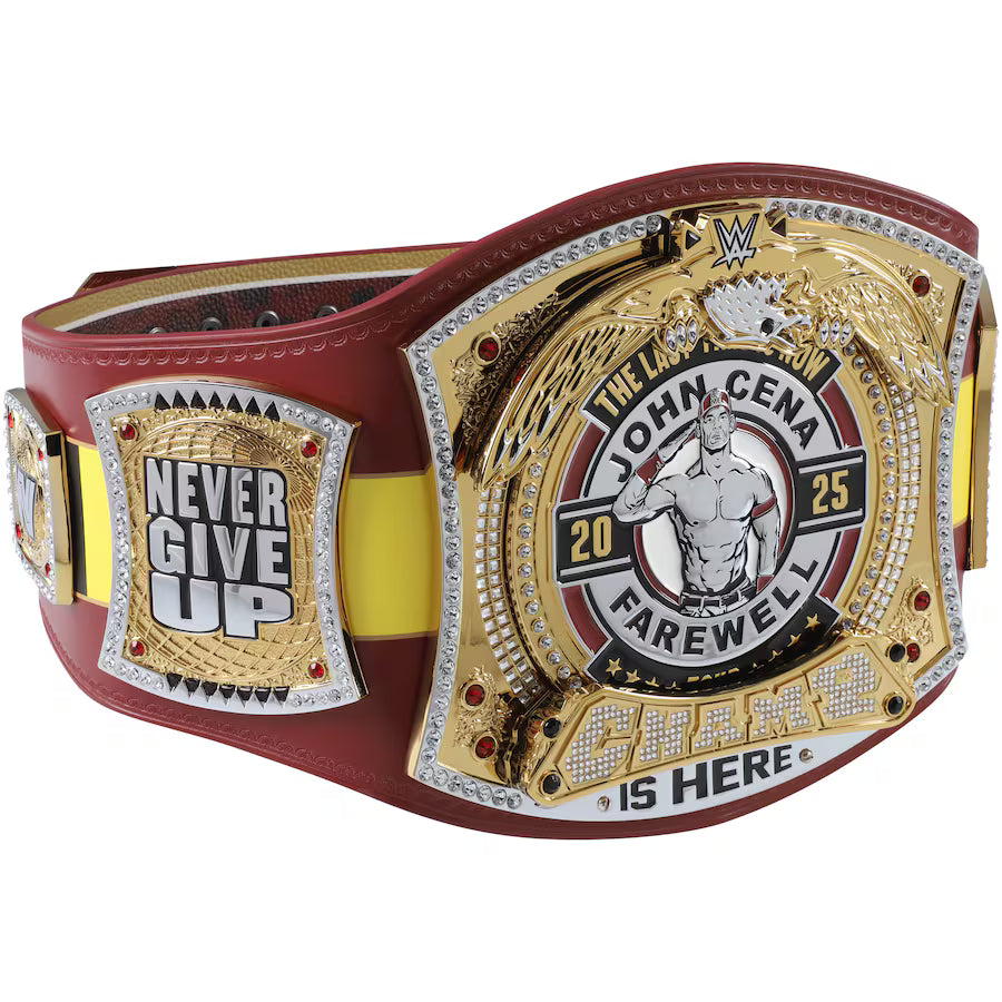 John Cena WWE Autographed 2025 Farewell Tour Brussels Replica Title Belt Limited Edition of 25 - front view