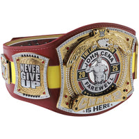 John Cena WWE Autographed 2025 Farewell Tour Brussels Replica Title Belt Limited Edition of 25 - front view
