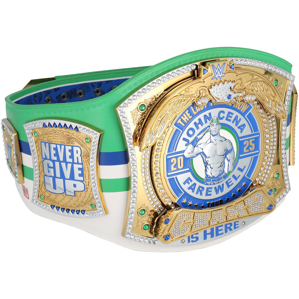 John Cena WWE Autographed Farewell Tour 2025 Dallas Replica Title Belt - Limited Edition of 25, front view