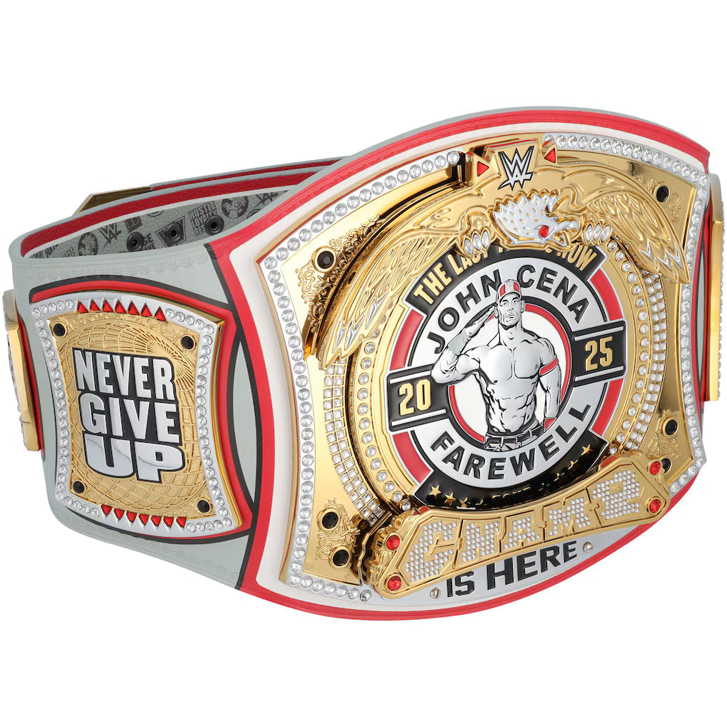 John Cena WWE Autographed Farewell Tour 2025 Dayton Replica Title Belt - Limited Edition of 25, front view