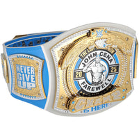 John Cena WWE Autographed Farewell Tour 2025 Grand Rapids Replica Title Belt - Limited Edition of 25, front view