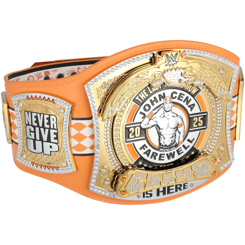 John Cena WWE Autographed Farewell Tour 2025 Knoxville Replica Title Belt - Limited Edition of 25, front view