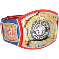 John Cena WWE Farewell Tour 2025 Montreal Replica Title Belt - full belt display view