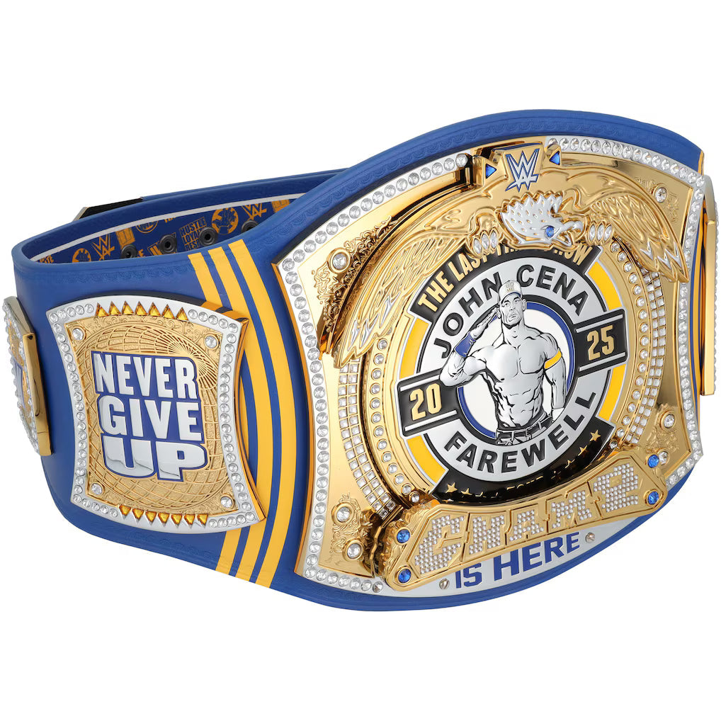 John Cena WWE Autographed Farewell Tour 2025 St. Louis Replica Title Belt - Limited Edition of 25 - front view