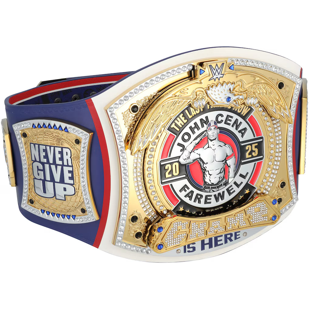 John Cena WWE Autographed Farewell Tour 2025 SummerSlam Replica Title Belt - Limited Edition of 25, front view