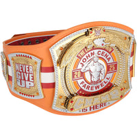 John Cena WWE Autographed Farewell Tour 2025 Tampa Replica Title Belt - Limited Edition of 50, front view