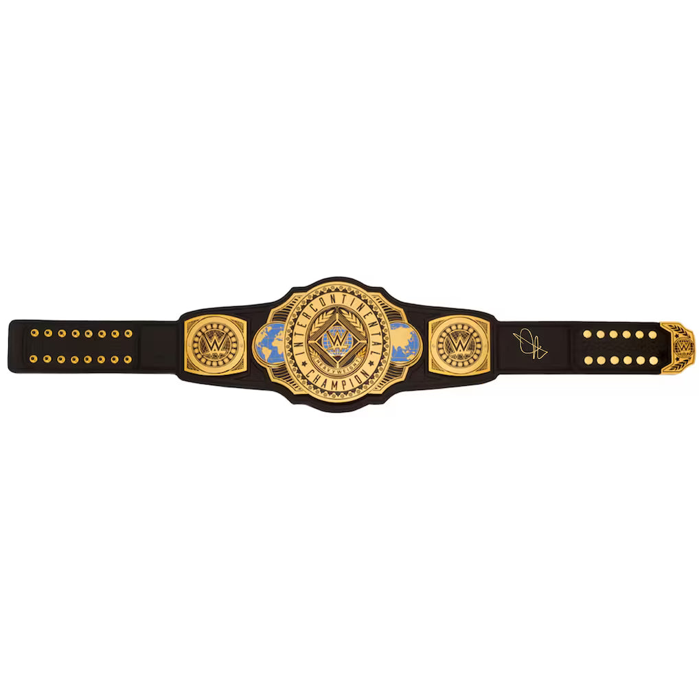 John Cena WWE Autographed Intercontinental Championship Replica Title Belt - Full View