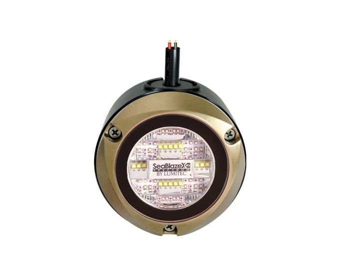 Lumitec Kraken Spectrum RGBW Underwater Dock Light - Bronze Housing Front View