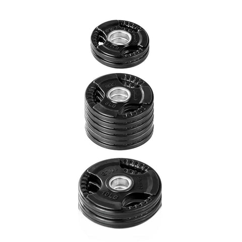 Image of 400lb Olympic Rubber Grip Plate Set by Lifeline