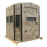 Shadow Hunter 6x8 Octagon hunting blind elevated on tower platform