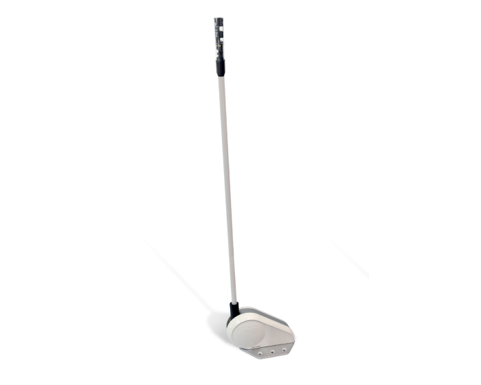 Lumitec Contour Masthead Combo Light with white finish and Angler Motorized Base - front view