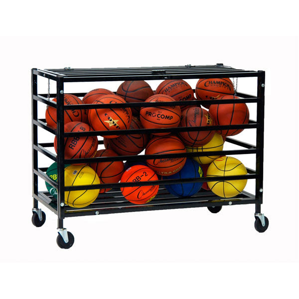Champion Sports All Pro Lockable Ball Locker with lockable top and swivel casters - 47" x 24" x 37"