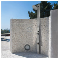 No Worries Showers Milan Silver ADA 316L Marine Grade Stainless Steel Outdoor Indoor Pool Shower