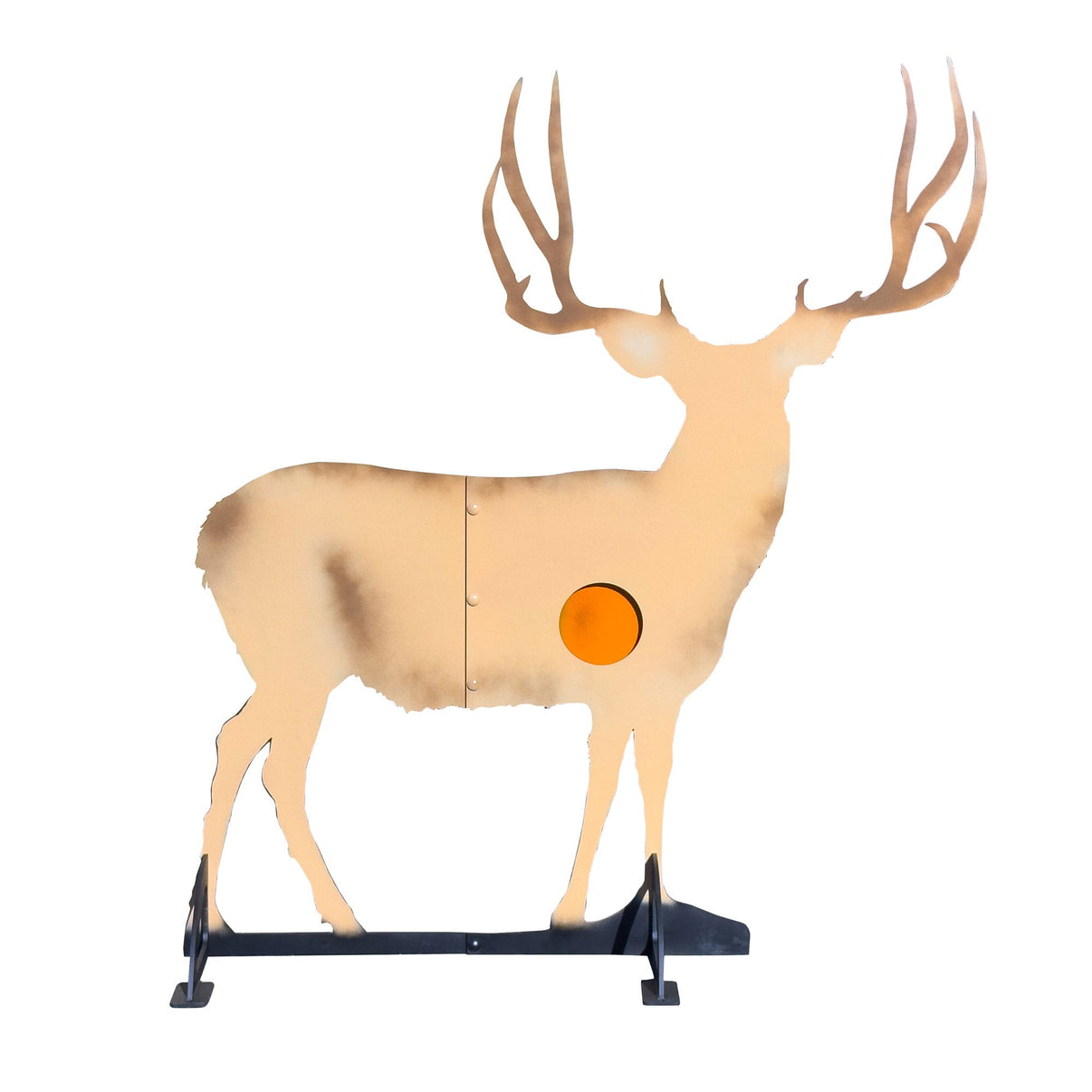 MR TARGET Mule Deer life-size reactive AR500 steel hunting target - full profile view
