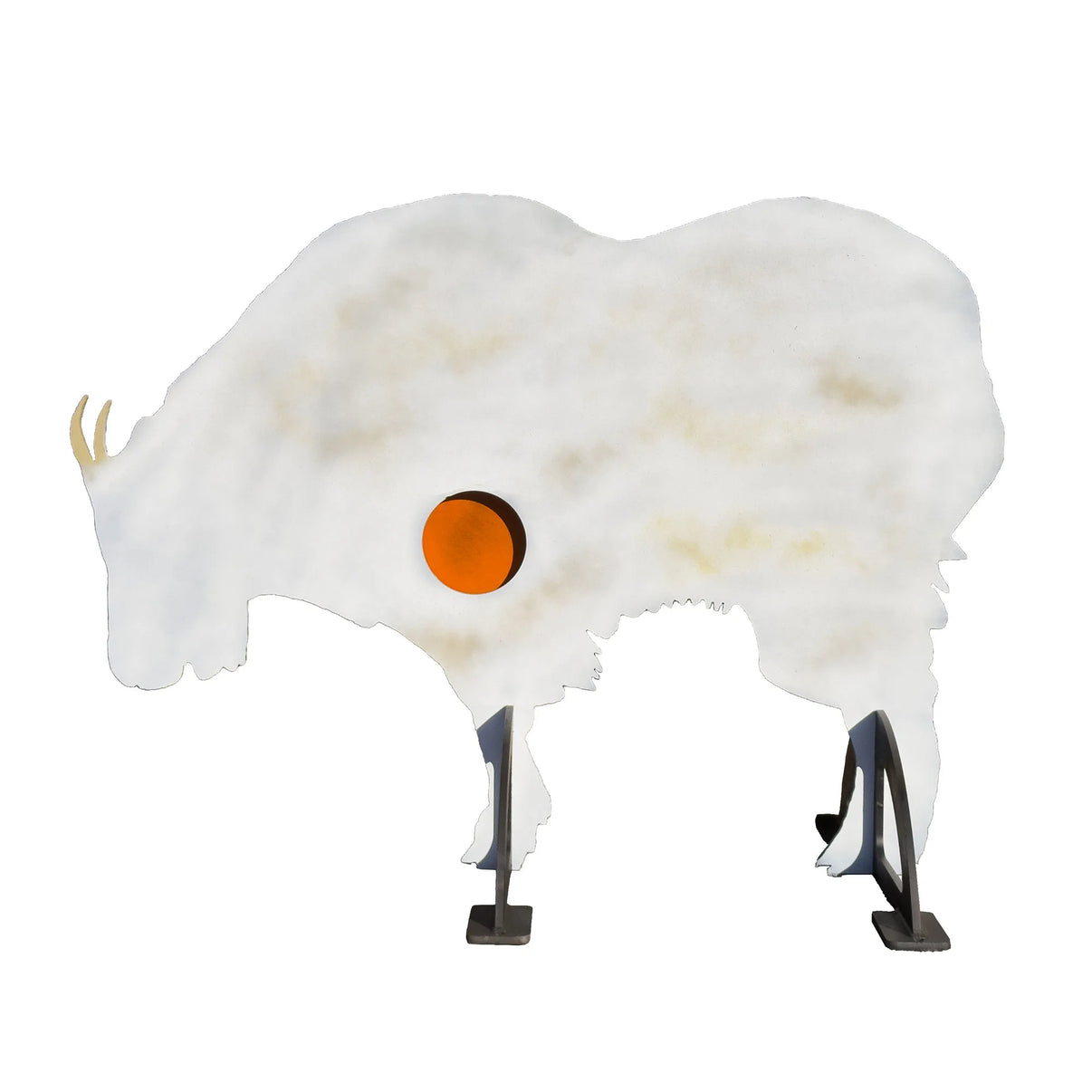 MR TARGET Mountain Goat life-size reactive AR500 steel hunting target - full profile view