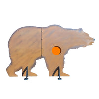 MR Target Grizzly Bear life-size reactive AR500 steel hunting target, side profile view