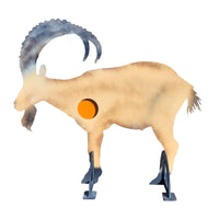 MR Target Ibex life-size reactive AR500 steel animal hunting target - full view