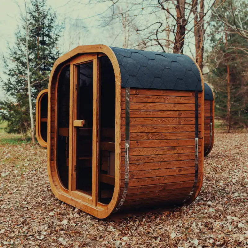 MW12 ThermoWood 2-3 Person Outdoor Sauna - hero view