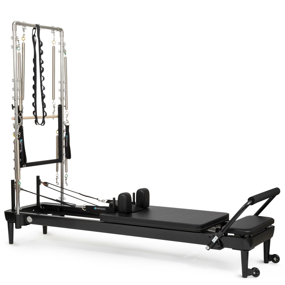 Elina Pilates Nubium Black Edition Reformer with Tower - full view