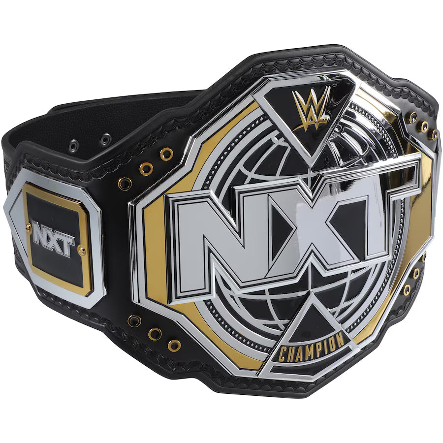 Oba Femi Autographed NXT Championship Replica Title Belt with Inscription - front view