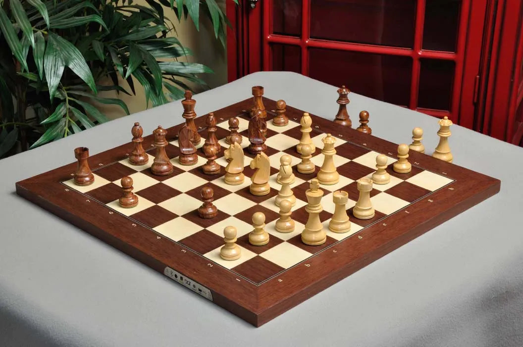 DGT Projects Bluetooth E-Board with chess pieces set up for play