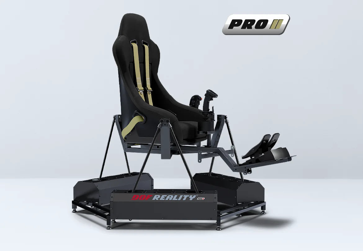 DOF Reality P6 PRO Motion Heli Cockpit 6-Axis simulator platform with SFU drive - front view