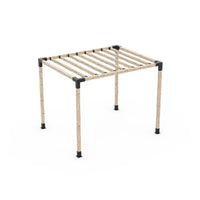 Toja Grid Pergola Kit with KNECT Top Rafter Brackets