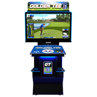 Golden Tee PGA TOUR Clubhouse Deluxe Edition full cabinet front view