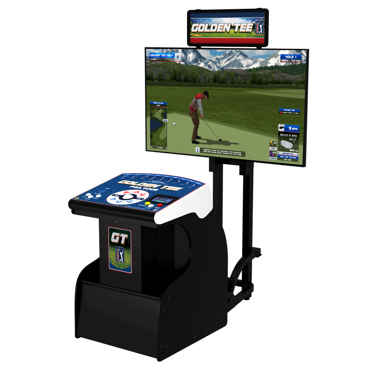 Golden Tee PGA TOUR Showpiece PRO cabinet - home view
