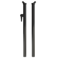 PW Athletic 3-1/2 inch O.D. powder coated pickleball posts with net tightener and top pulley