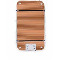 NautiBuoy 375 Voyager Teak 8'2" Inflatable Marine Platform - hero shot