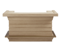 American Heritage Port Royal Home Bar in White Oak finish - full front view
