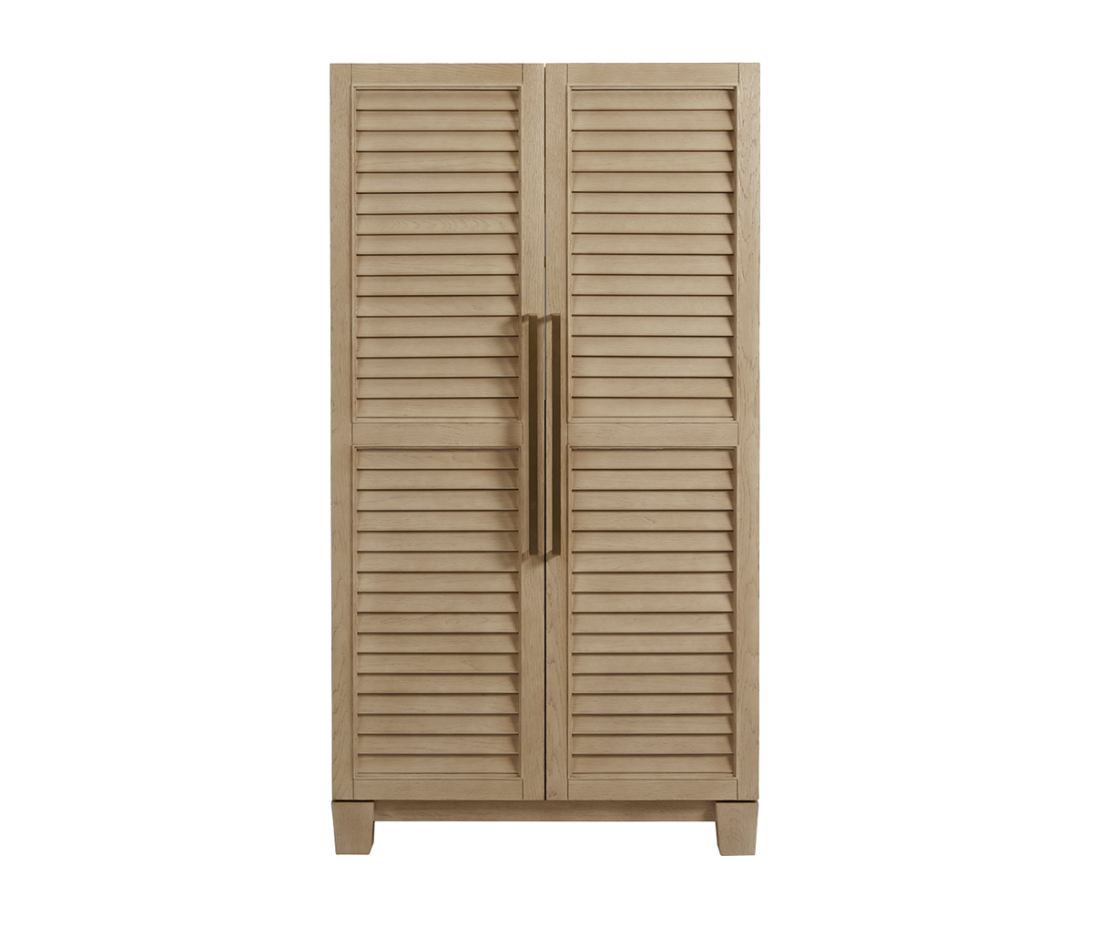 American Heritage Port Royal Wine & Spirit Cabinet in White Oak - closed view